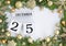 25 december perpetual calendar Christmas greeting card design with copy space