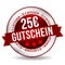 25 Euro Coupon Button - Online Badge Marketing Banner with Ribbon. German-Translation: 25 Euro Gutschein