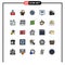 25 Filled line Flat Color concept for Websites Mobile and Apps bag, ecommerce, gear, e, apparel