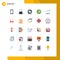 25 Flat Color concept for Websites Mobile and Apps fire, space, unlock, night, halloween