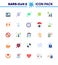 25 Flat Color Coronavirus Covid19 Icon pack such as infection, patogen, virus, particle, safety