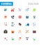 25 Flat Color viral Virus corona icon pack such as epidemic, antigen, prescription, virus, genomic