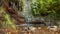 The 25 Fontes waterfall and natural pool. Madeira island.