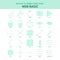 25 Green Web Basic Icon set