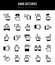 25 Hand Gestures Lineal Fill icons Pack vector illustration