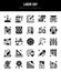 25 Labor Day Lineal Fill icons Pack vector illustration