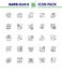 25 line viral Virus corona icon pack such as bat, protect, vomit, hand, people