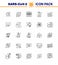 25 line viral Virus corona icon pack such as box, handcare, infection, hand, spray