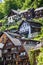 25 May 2019, Hallstatt, Austria. Houses on the hill