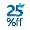 25% off discount. The concept of spring or sammer sale, stylish poster, banner, promotion, ads