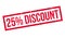 25 percent discount rubber stamp