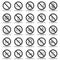 25 Prohibition & Warning Signs - Iconset