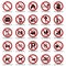 25 Prohibition & Warning Signs - Iconset