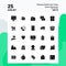 25 Shoping Retail And Video Game Elements Icon Set. 100% Editable EPS 10 Files. Business Logo Concept Ideas Solid Glyph icon