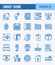 25 Smart Homes. Two Color icons Pack. vector illustration