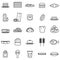 25 Snack Icons Packs in Line Style