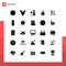 25 Solid Glyph concept for Websites Mobile and Apps desk, microphone, summer, globe, growth