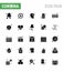 25 Solid Glyph viral Virus corona icon pack such as medicine, form, cold, fitness, brain