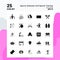 25 Sports Atributes And Sports Training Icon Set. 100% Editable EPS 10 Files. Business Logo Concept Ideas Solid Glyph icon design
