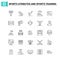 25 Sports Atributes And Sports Training icon set. vector background