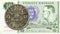 25 swedish oere coin against 10 swedish krona note