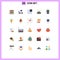 25 Thematic Vector Flat Colors and Editable Symbols of garbage, city, expand, school, image