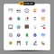 25 Thematic Vector Flat Colors and Editable Symbols of gender, equality, element, road, index