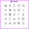 25 Thematic Vector Lines and Editable Symbols of image, wheat, coding, plant, agriculture