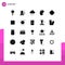 25 Thematic Vector Solid Glyphs and Editable Symbols of app, path, drop, circle, education