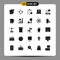 25 Thematic Vector Solid Glyphs and Editable Symbols of css, code, fast, programming, develop