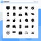 25 Thematic Vector Solid Glyphs and Editable Symbols of drink, bean, investment, heart, medical
