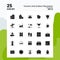 25 Tourism And Outdoor Recreation Icon Set. 100% Editable EPS 10 Files. Business Logo Concept Ideas Solid Glyph icon design