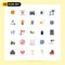 25 Universal Flat Colors Set for Web and Mobile Applications movie strip, filmstrip, holidays, film, accident