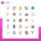 25 Universal Flat Colors Set for Web and Mobile Applications target, communication, data, message, call