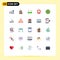 25 Universal Flat Colors Set for Web and Mobile Applications up, circle, carnival, arrows, property