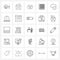 25 Universal Icons Pixel Perfect Symbols of weather, cloud, camera, color replacement, color correction