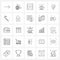 25 Universal Line Icons for Web and Mobile balloons, year, cash, new, celebration