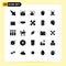 25 Universal Solid Glyphs Set for Web and Mobile Applications estate, house, love, home, nuts