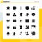 25 Universal Solid Glyphs Set for Web and Mobile Applications honey, smile, recreation, happy, emotion