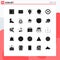 25 Universal Solid Glyphs Set for Web and Mobile Applications money, coin, pitch, business, designing