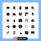 25 Universal Solid Glyphs Set for Web and Mobile Applications price, judge, house, hammer, search