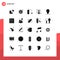 25 Universal Solid Glyphs Set for Web and Mobile Applications recruitment, people, public, human, vacation