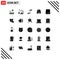 25 Universal Solid Glyphs Set for Web and Mobile Applications slash, no, care, disabled, shahada