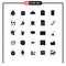 25 Universal Solid Glyphs Set for Web and Mobile Applications smart phone, graph, sale, file, chart