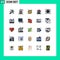 25 User Interface Filled line Flat Color Pack of modern Signs and Symbols of microchip, home automation, status, chip, money