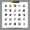 25 User Interface Filled line Flat Color Pack of modern Signs and Symbols of school, share, browser, hand, picture