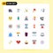 25 User Interface Flat Color Pack of modern Signs and Symbols of hobby, swimming, fly, shirt, sale