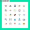 25 User Interface Flat Color Pack of modern Signs and Symbols of team, hands, play, collaboration, teamwork