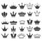 25 Vector crown icons set, stock vector illustration