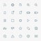 25 web minimal line icons